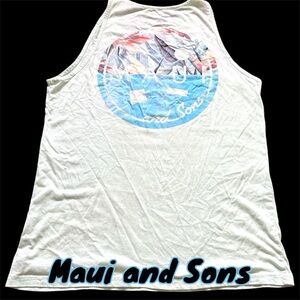Maui and Sons White Tank Top
